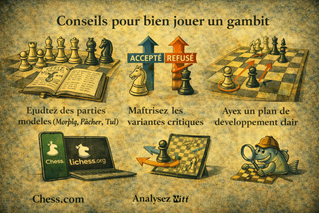 Conseils pour bien jouer un gambit
