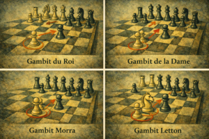 Exemples célèbres de gambits
