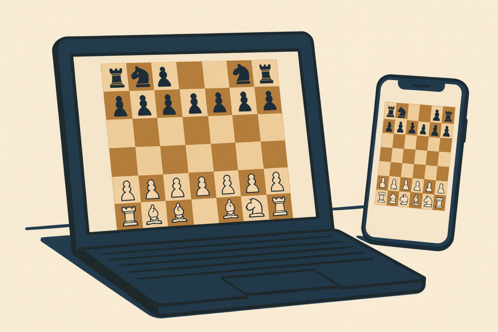 Jouer aux échecs sur mobile
