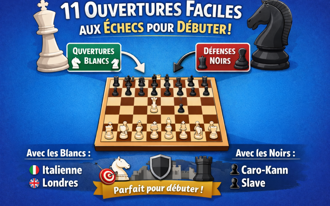 Quelle ouverture jouer aux échecs quand on débute ? 11 options fiables