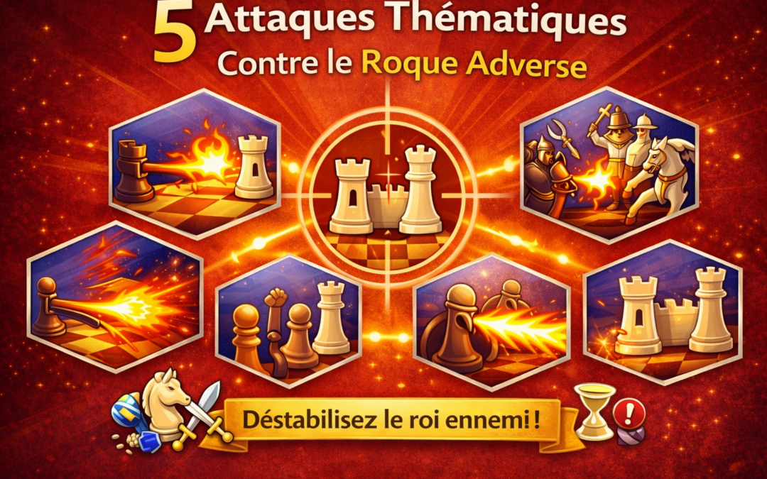 5 attaques thématiques contre le roque adverse : plans simples, exécution propre, résultats rapides